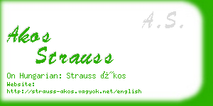 akos strauss business card